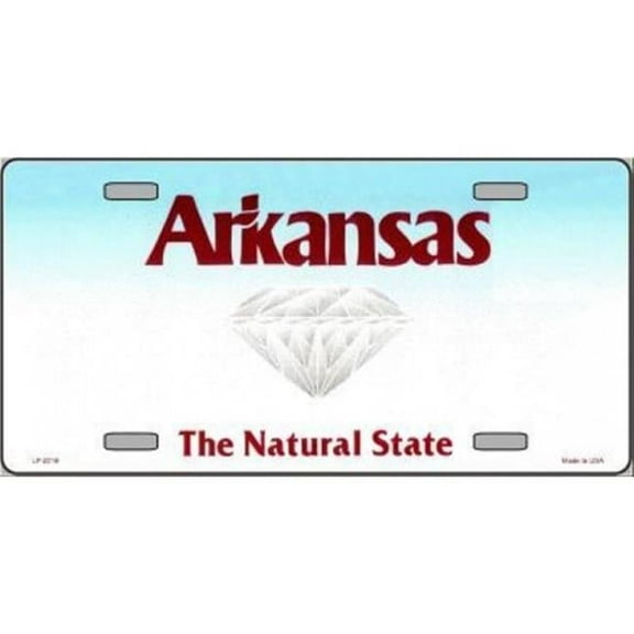 Arkansas State Background Metal License Plate