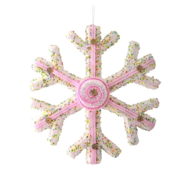 Regency International 10" Candy Sprinkles Snowflake Ornament