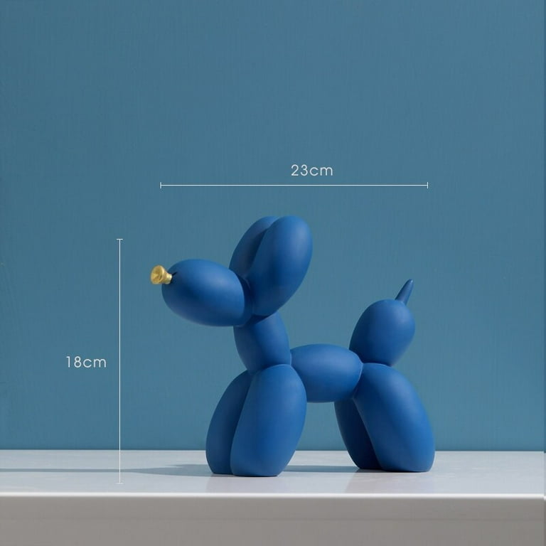 Balloon Dog (Blue, Medium) Modern Art Balloon Animal Sculpture Dog Lover  Gift