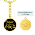 thumbnail image 5 of American English Coonhound Mama Circle Keychain Stainless Steel or 18k Gold Dog Mom Pendant, 5 of 12
