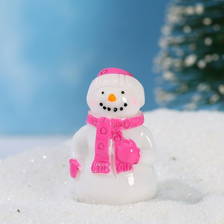 Hadanceo Mini Snowman Model Cute Christmas Snow Scene Figurines