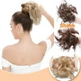 thumbnail image 6 of SEGO Messy Bun Hair Piece Ponytail Hair Extension Synthetic Scrunchy Wavy Real Hair Bun Fake Hair Elastic Hair Extensions for Women Black/Blonde/Palm Colors, 6 of 8
