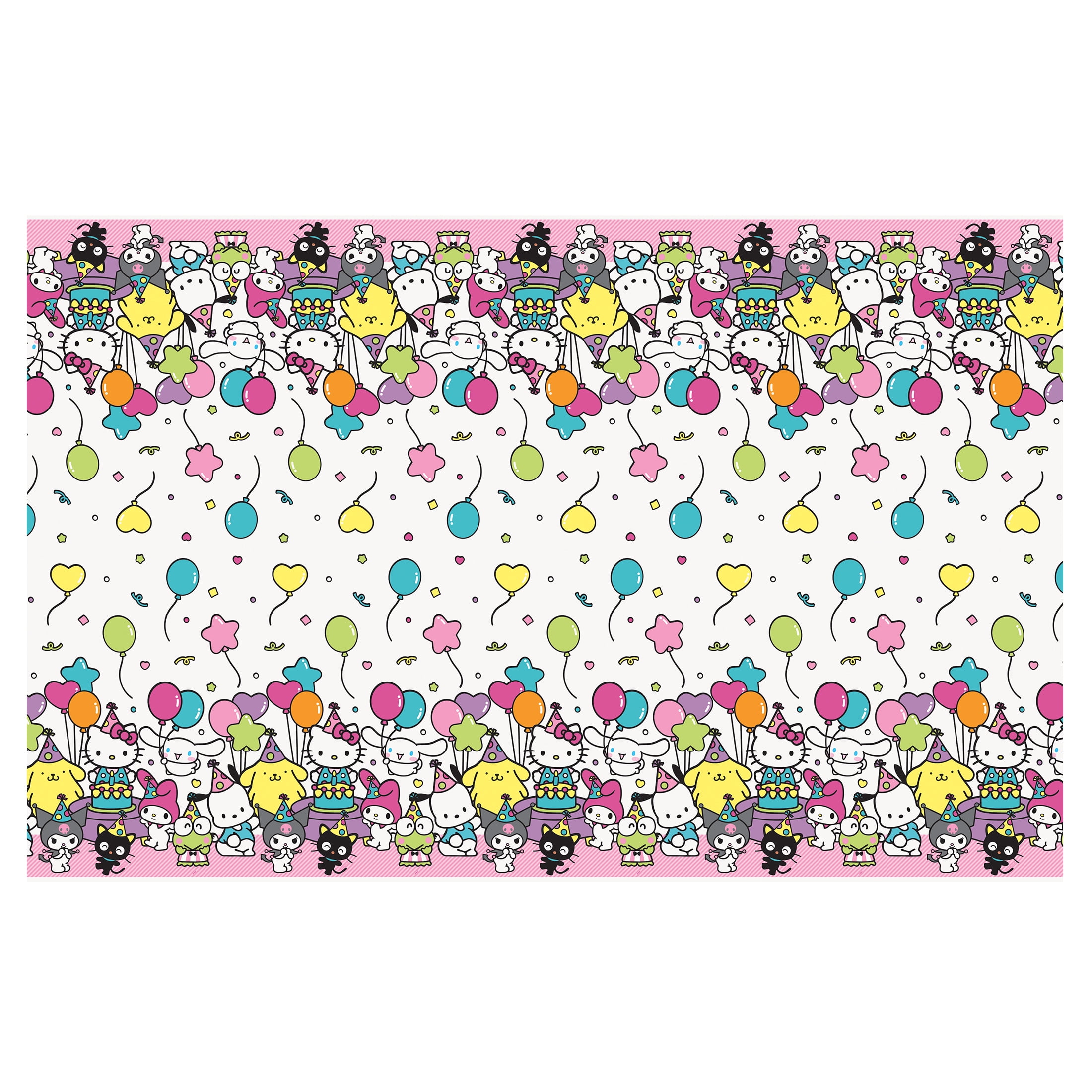 Hello Kitty 1 Count 54IN x 84IN Multicolor Plastic Table Cover