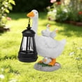 thumbnail image 1 of Estatua de de jardín con luz solar, figura de animal, lámpara artesanal, única, decoración para exteriores, resina, escultura para patio, 1 of 8