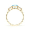 thumbnail image 2 of ANGARA Natural Heart-Shaped Aquamarine Engagement Ring with Diamonds in 14K Yellow Gold for Women (Size-7mm) | March Birthstone, Anniversary, Jewelry Gift for Women | Natural Aquamarine Ring, 2 of 9