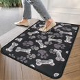 thumbnail image 4 of Paw Prints and Bones Door Rugs,Washable Non Slip Door Mats Indoor,Decorative Door Mats,Entry Mat Indoor for Entrance,Bedroom,Kitchen,Bathroom,30"x17", 4 of 6