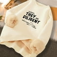thumbnail image 2 of CQONEPT Men's Big and Tall Sweatshirts Crewneck Sherpa Fleece Pullover Tops Thick Thermal Winter Clothes Beige 2XL, 2 of 3