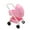 Pink, variant on Dualoai 1/12 Scale Dollhouse Carriage Toy Dolls Crib Model Handmade Mini Bassinet Ornaments Crafted Accessories Scene Decor Pink