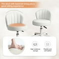 thumbnail image 5 of WXJHL Home Office Chair with Wheels PU Leather Swivel Drafting Chair with Back Rolling Round Stool Height Adjustable Work Task Vanity Salon Spa Stool Chair ( 13.8 * 2 * 9.9), 5 of 6