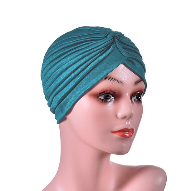 Gorro de algodón para quimioterapia y cáncer, turbante elástico para dormir, gorro envolvente para la cabeza, gorro para la caída del cabello para mujer(Rojo vino)(1 pieza)