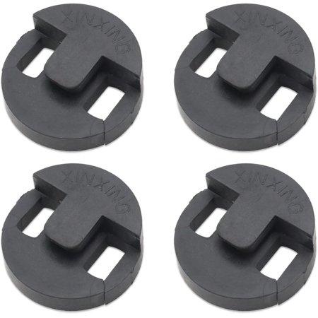 Pack of 4 Rubber Cello Practice Mute, Round Tourte Style Silencer for Quiet Practice, Black Cello Accessory for Uninterrupted Training Sessions