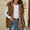 Brown, variant on Womens Faux Fur Gilet Hooded Coat, Winter Sleeveless Vest Jacket Crew Neck Outwear Plush Warm Winter Coat Brown L