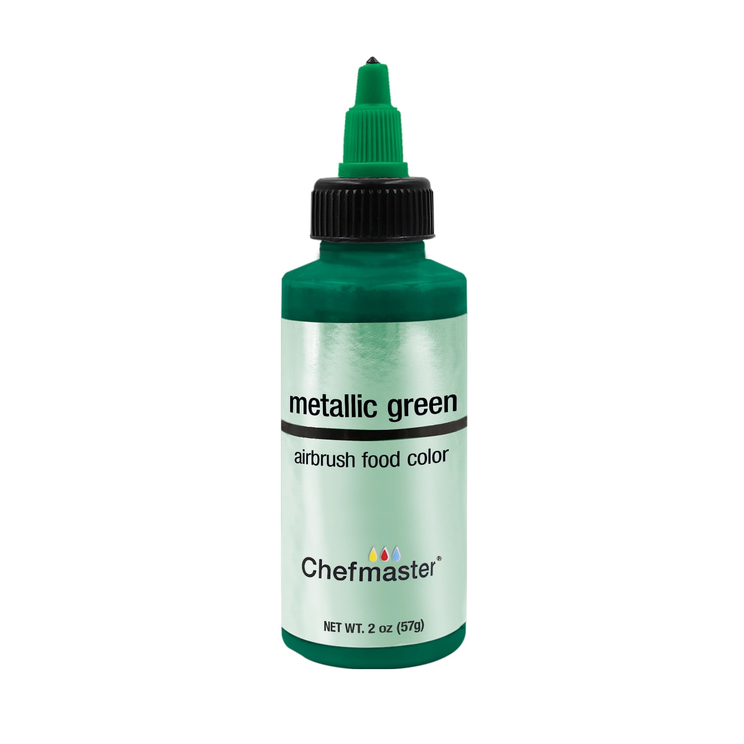 Chefmaster 2-Ounce Metallic Green Airbrush Cake Decorating Food Color