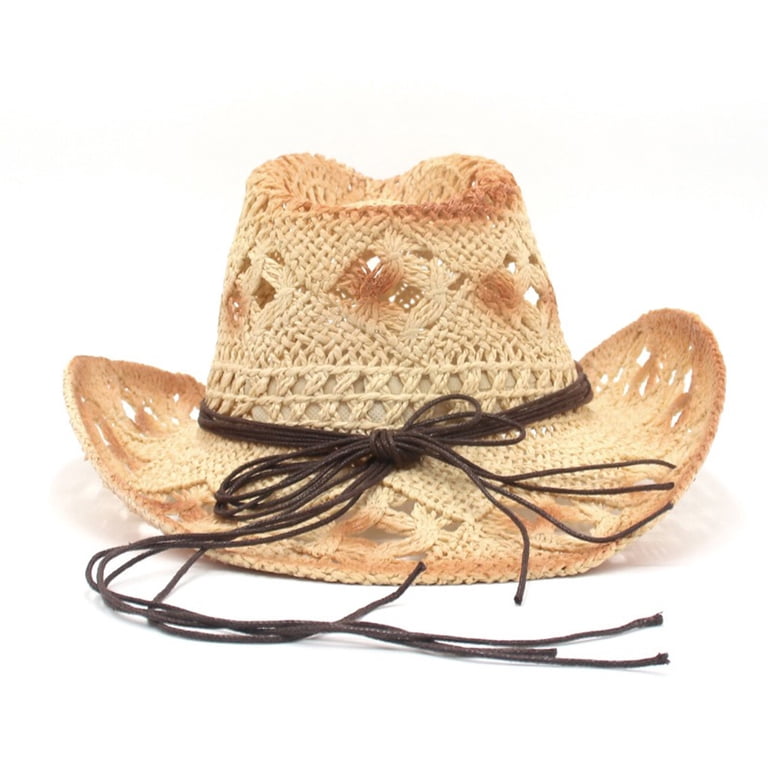 NWT Summer Cowboy Hat Women Men Sun Hat Mens Cowboy Style Garden Hat UPF 50+ Wide  main image 4