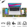 thumbnail image 5 of Long Mouse Pads for Desk,Pioneer Flower Floral Print Pattern Desk Mats on Top Of Desks, Desk Mouse Pad Extra Large with 3mm Non-Slip Base and Stitched Edge for Gaming,Office,Work,Home 31.5"x11.8", 5 of 6