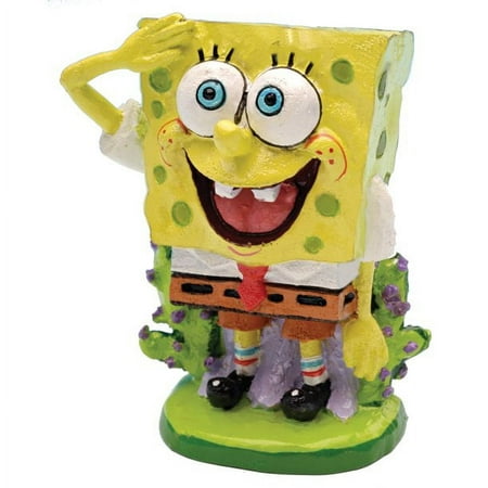 UPC: 0030172040535 | Penn-Plax SpongeBob SquarePants Aquarium Ornament – SpongeBob – Mini