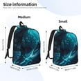 thumbnail image 3 of Rateoe Futuristic Jet Ski Adventure Pattern Canvas College Laptop Backpack,Travel Daypack,Durable Rucksack Travel Notebook Bag School Backpack Book Bag for Men Women-Medium, 3 of 7