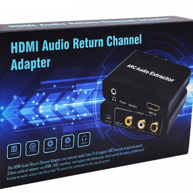 MesaSe ARC Adapter ARC Audio Extractor with Digital Coaxial 3.5mm Stereo Audio Converter Speaker Amplifier Adapter Durable ARC Audio Extractor With Digital Coaxial 3.5mm Stereo Audio Con