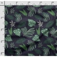thumbnail image 3 of Soimoi Leaves Print, Velvet Fabric, Decor Sewing Fabric by The Yard 54 Inch Wide,Decorative Fabric for Upholstery and Home Accents, Dark Blue, 3 of 6