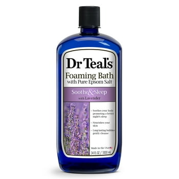 Dr Teal's Foaming Bath with Pure Epsom Salt, Soothe &  with Lavender, 34 fl oz