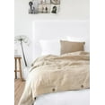 thumbnail image 3 of Pavish Export Linen Duvet Cover In Beige Natural Soft Linen Bedding Donna Quilt Cover Set And 2 Pillow Cover Sham Queen, 3 of 5