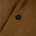 thumbnail image 6 of FAVIPT Winter Trench Coat Men Notched Collar Single Breasted Top Coat Mid-Length Wool Blend Overcoat Casual Business Classic Jackets for Men Brown,M, 6 of 7