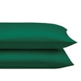 thumbnail image 3 of Ntbay 2 Pack Satin Queen Breathable Pillowcases for Hair and Skin, Ultra Soft and Smooth Pillow Cases Set with Hidden Zipper, 20" x 30", Dark Green, 3 of 5