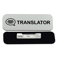 thumbnail image 2 of Translator 1 x 3" Name Tag/Badge, Silver, (3 Pack), 2 of 3