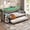 Gray, variant on CalmOasis Daybed Twin with Pop Up Trundle, Farmhouse Wooden Day Bed Frame Twin with 3 Storage Drawers and Shelves, Twin to King Daybed with Charging Station and LED Lights for Bedroom, Guest Room