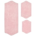 thumbnail image 2 of Home Weavers Waterford Collection 100% Cotton Non-Slip Bathroom Rug Set Machine Washable Bathroom Rug-17"x24", Bath Rug- 21"x34", Runner- 22"x60", Pink Color 3 Piece Bath Rug set, 2 of 8