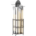 thumbnail image 3 of Wliqien Garden Tool Organizer, 35-Slot Steel Rolling Rack with Wheels, Adjustable Feet Yard Tool Rack for Shovels, Rakes, Brooms and Cleaning Equipment, Efficient Tool Organization System, 3 of 7