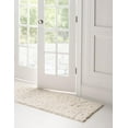 thumbnail image 3 of Rugs.com Botanical Shag Collection Rug – 10 Ft Runner Ivory Shag Rug Perfect For Hallways, Entryways, 3 of 7