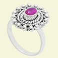 thumbnail image 6 of Lab Created Ruby 925 Sterling Silver Ring s.6 Jewelry R-1124 AGR1005_H_6, 6 of 6