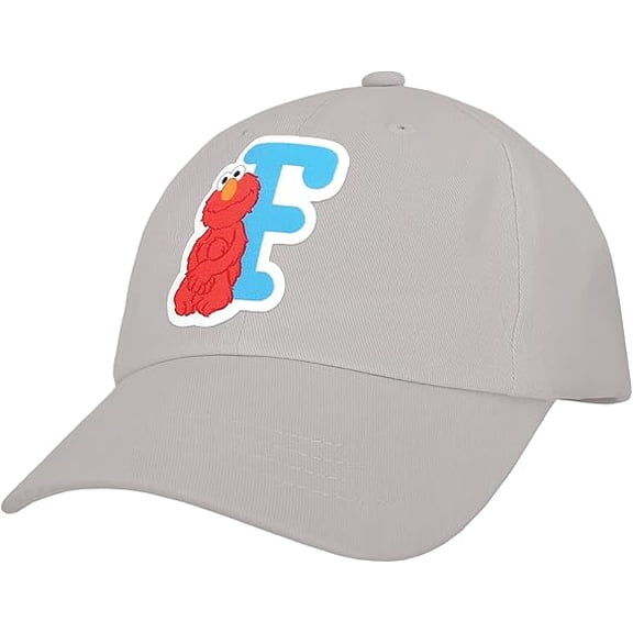 Sesame Street Elmo & Abby Kids Toddler Cap with Initial, Toddler Boys Hat, Youth Girl Baseball Cap, Cute Toddler Baseball Cap