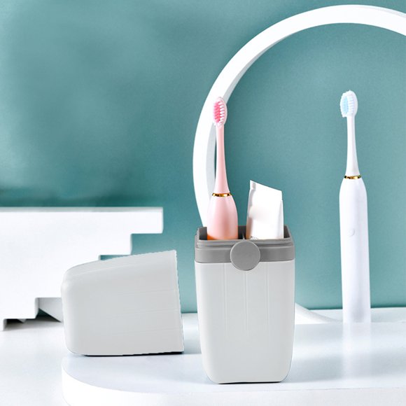XYAIYT Étui de Voyage Portable pour Brosse à Dents avec Couvercle, Support pour Dentifrice et Brosse à Dents, Design en Plastique Léger pour Voyages Ou Voyages d'Affaires, Gardez Vos Articles de Toilette Organisés