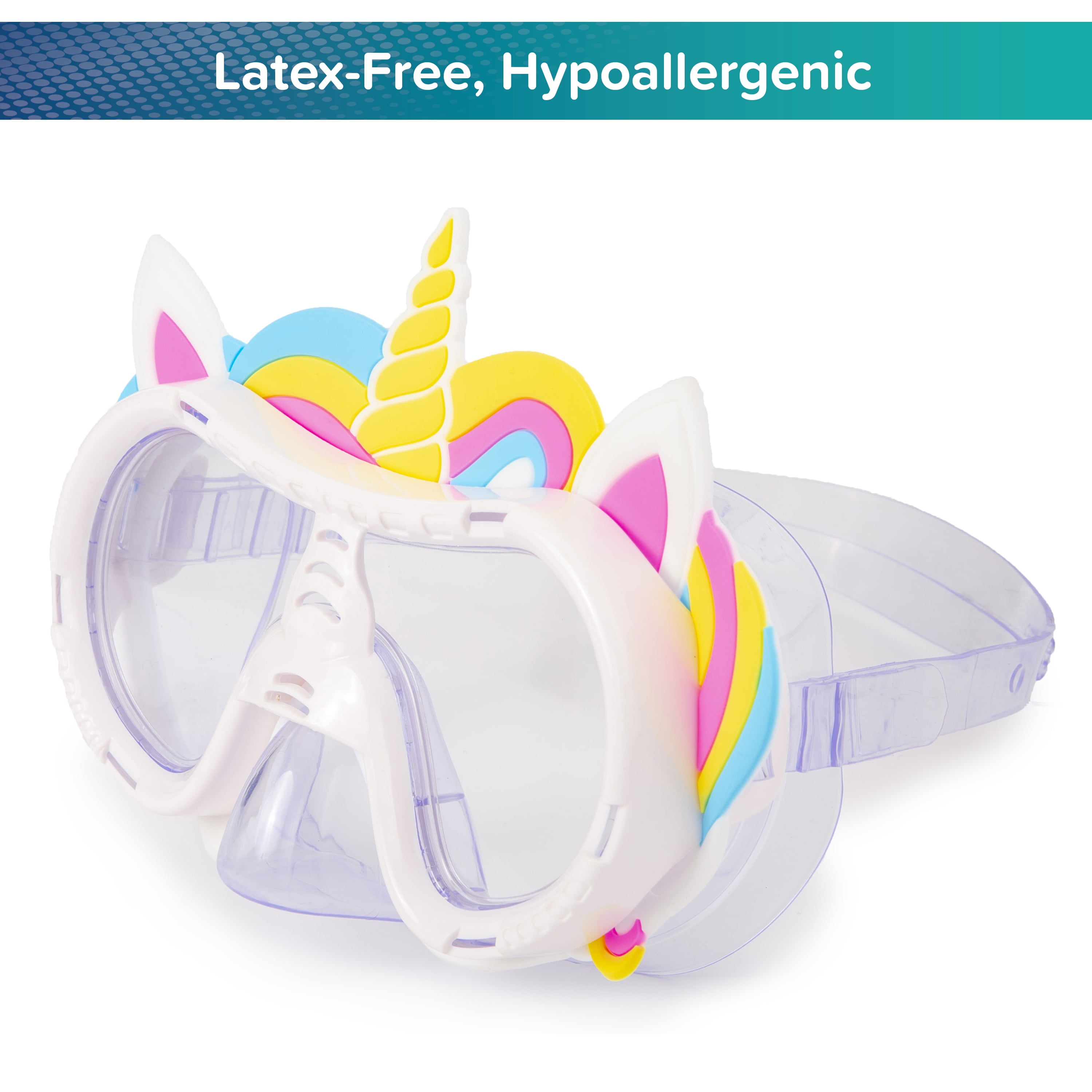 (2 pack) Dolfino Unicorn Swim Goggle Mask, Unisex