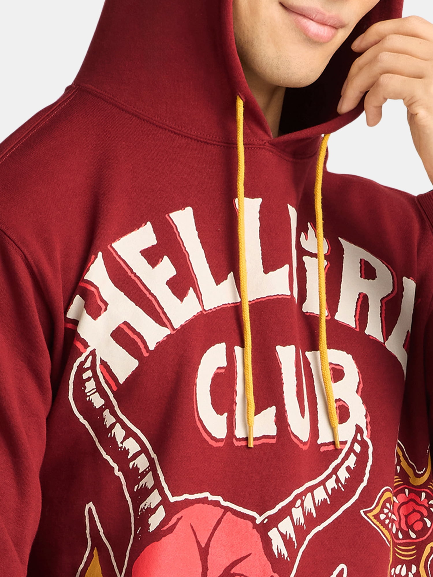 Netflix Stranger Things Hellfire Club Men's & Big Men's Graphic Oversized Hoodie, Sizes XS-3XL