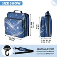 thumbnail image 3 of Zipper Binder with Shoulder Strap 2 inch 3 Ring Waterproof File Folder Organizer Bag 500 Sheet Deep Blue Flashing Pattern, 3 of 8