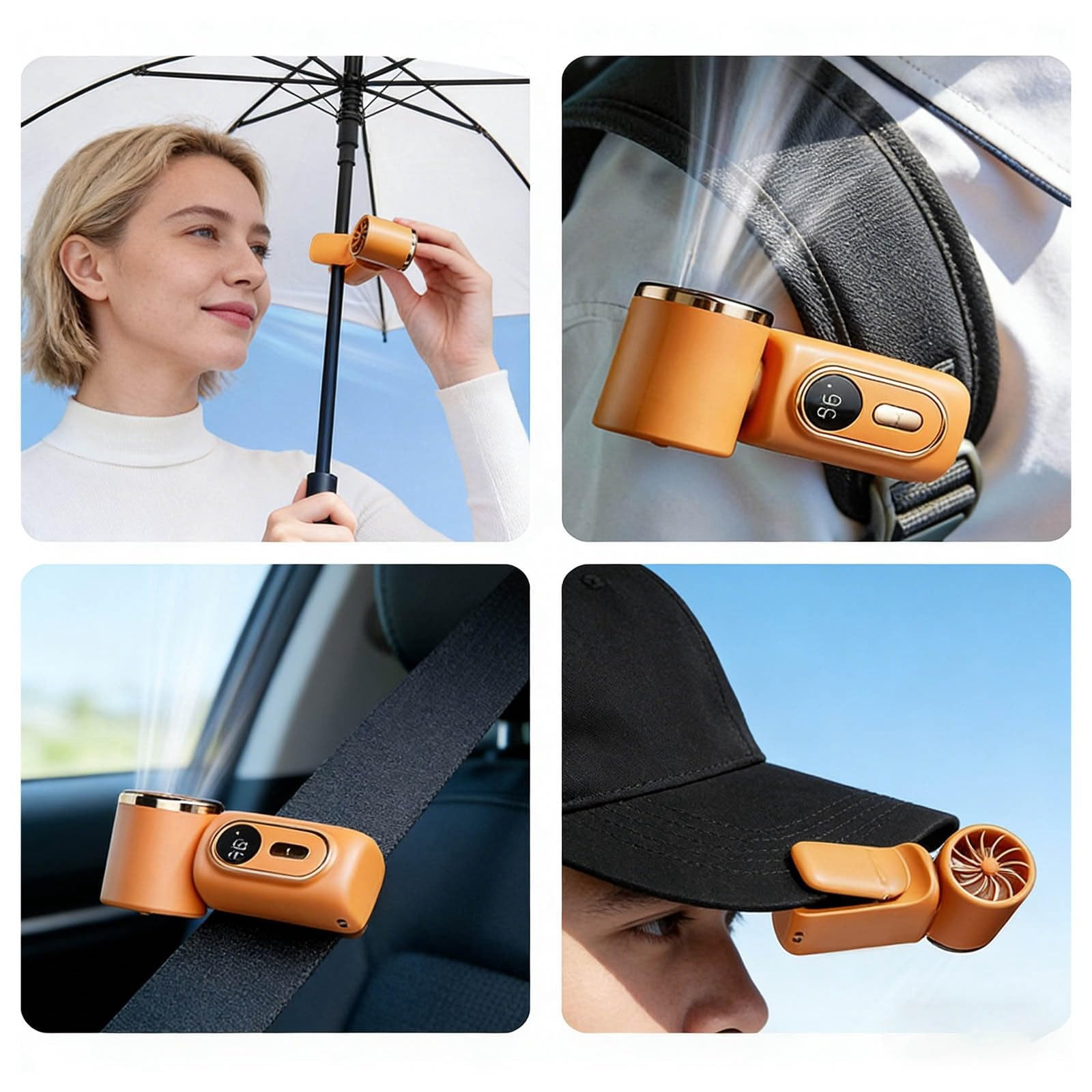 Mini Portable Handheld Clip Fan,360° Rotating Clip for Stroller Desk Makeup Travel
