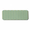 thumbnail image 1 of Geometric Computer Mouse Pad, Retro Circles with Dots Round Design Elements Vintage Inspirations, Rectangle Non-Slip Rubber Mousepad Large, 31" x 12", Yellow Green Blue Black, by Ambesonne, 1 of 2