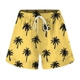 thumbnail image 5 of COMVALUE Women's Plus Size Swim Shorts Quick Dry Beach Boardshorts Swimwear Bottom Trunks 2026 (Yellow, L), 5 of 5