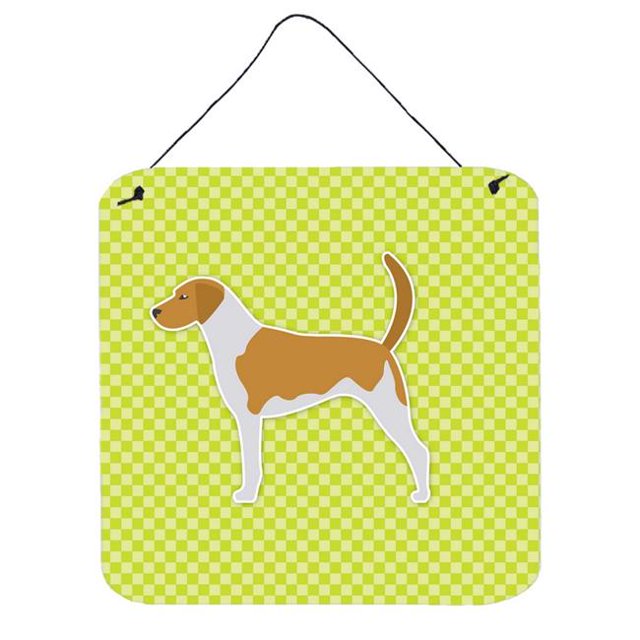 American Foxhound Checkerboard Green Wall or Door Hanging Prints