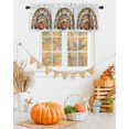 thumbnail image 2 of Valances for Windows Thanksgiving Pumpkins Sunflowers Floral Leopard Wood Rod Pocket Cafe Window Treatments Valance Curtains for Kitchen Bathroom Laundry Basement Windows 56"x16", 2 of 6