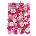 thumbnail image 4 of Panel de pared de flores artificiales, Panel de flores rosas, estera Floral de Panel Floral, fondo de foto para boda, al aire libre, decoración rosa rojo rosa Sunnimix Panel de pared de flores, 4 of 8