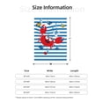 thumbnail image 5 of Fuzoiu Red Funny Crab on Blue Stripe Print Flannel Throw Blanket,Light Weight Warm Decorative,Throw Blanket Cover for Sofa, Couch, Bedroom,Travel-, 5 of 6