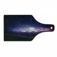 thumbnail image 1 of Galaxy Cutting Board, Nebula Cloud in Milky Way Infinity in Interstellar Solar System Design Print, Tempered Glass Cutting and Serving Board, Wine Bottle Shape, Purple Dark Blue, by Ambesonne, 1 of 1