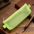 thumbnail image 7 of Transparent Mesh Pencil Case, Double Layer Clear Zipper Pouch, Large Capacity Exam Pen Bag, for Students Back to School Supplies, Green, 7 of 7