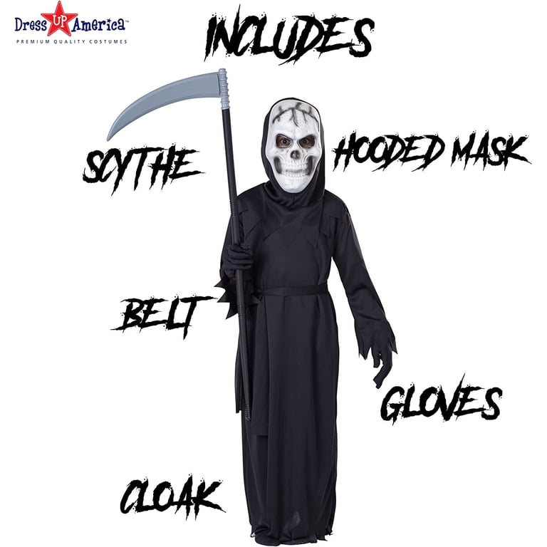 Disfraz Máscara De Grim Reaper Halloween Cosplay Terror Niño | Meses