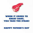 thumbnail image 3 of American Greetings Father's Day Card for Grill Dad (You Take the Steak), 3 of 5