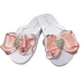 thumbnail image 2 of Bow Flip Flops Women's Sandals, Flip-Flops, Flat Heel, Open Toe, Pink, Size 6, 2 of 2